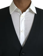 Dolce & Gabbana Black Wool Waistcoat Dress Formal Vest - Zeiniez