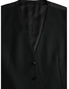 Dolce & Gabbana Black Wool Waistcoat Dress Formal Vest - Zeiniez