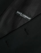 Dolce & Gabbana Black Wool Waistcoat Dress Formal Vest - Zeiniez