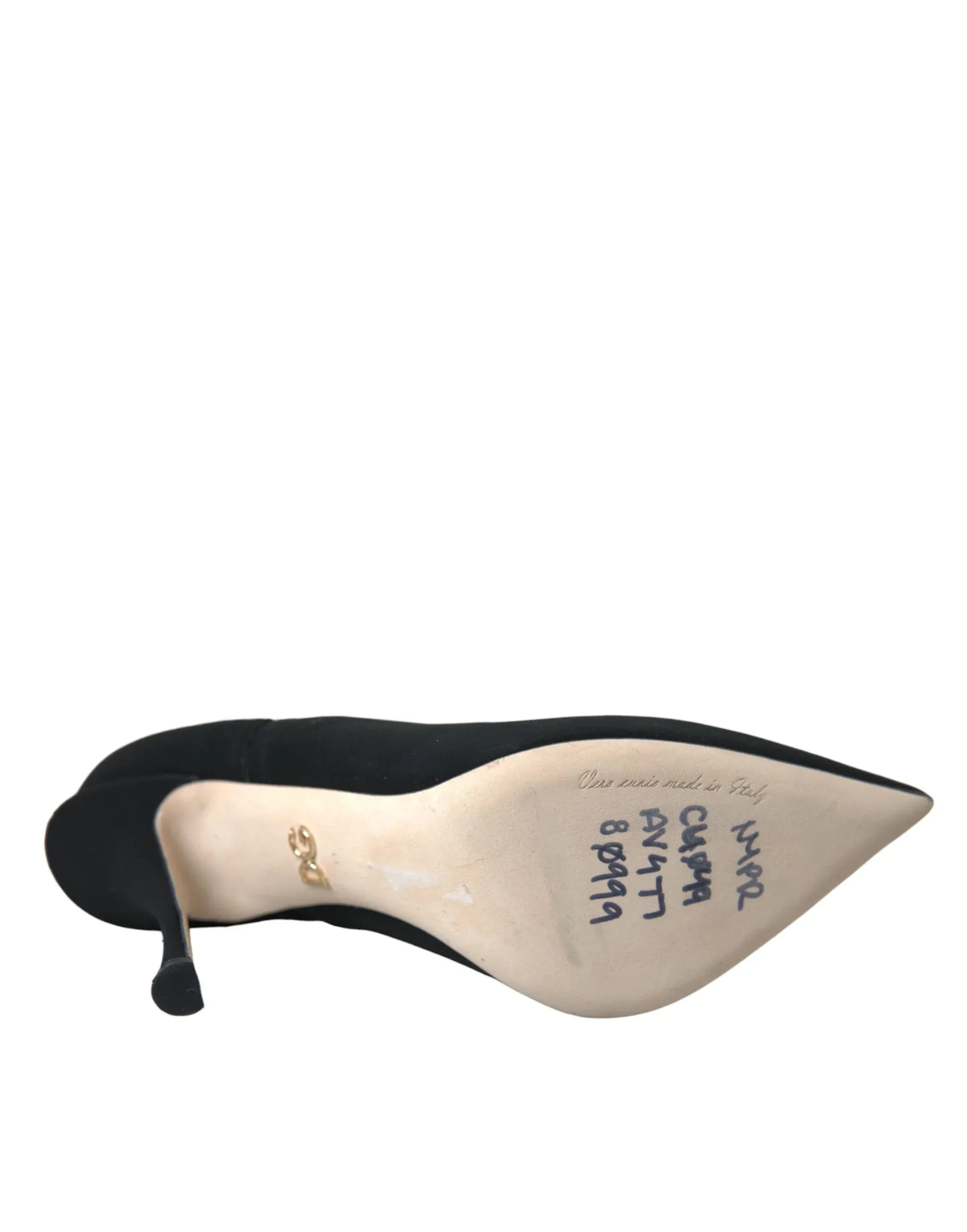 Dolce & Gabbana Black Stiletto Heels Mid Calf Boots Shoes - Zeiniez