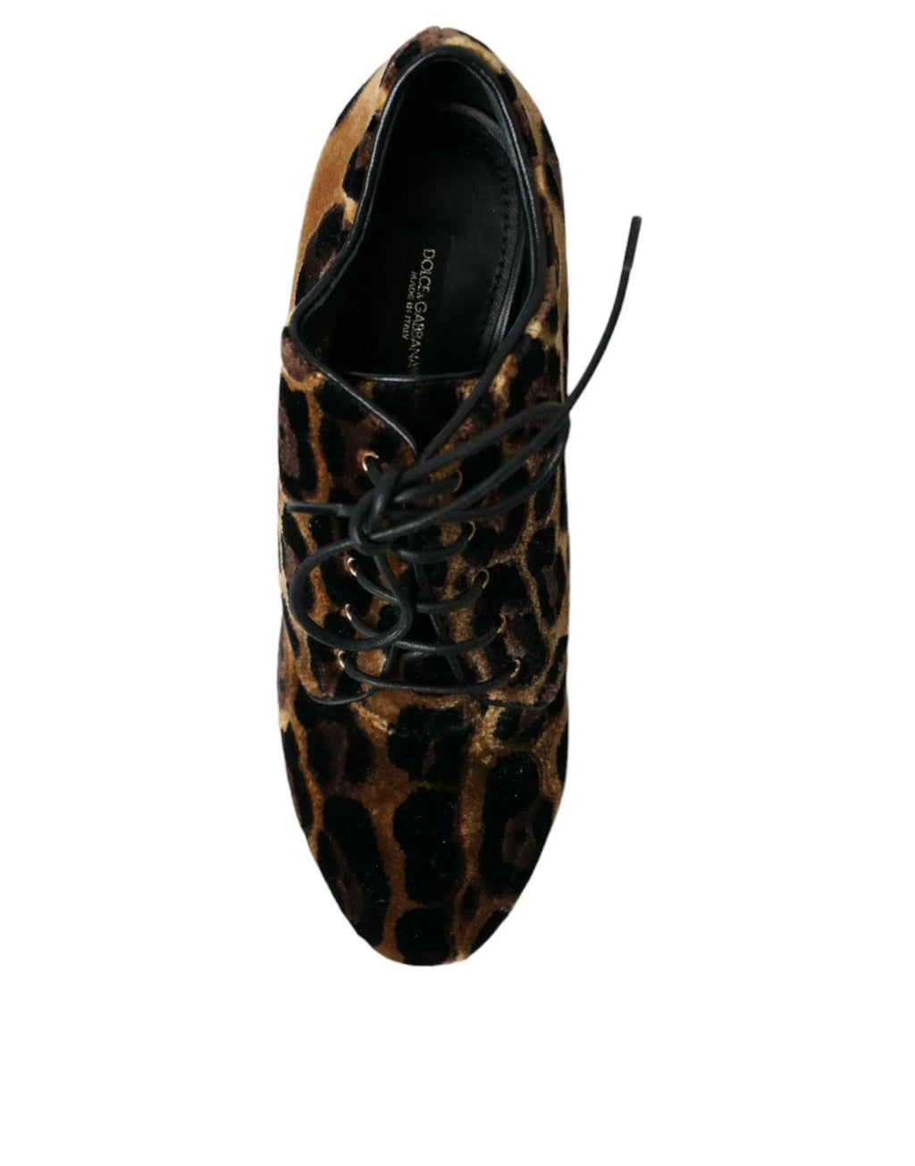Dolce & Gabbana Brown Leopard Hair Lace Up Booties Shoes - Zeiniez