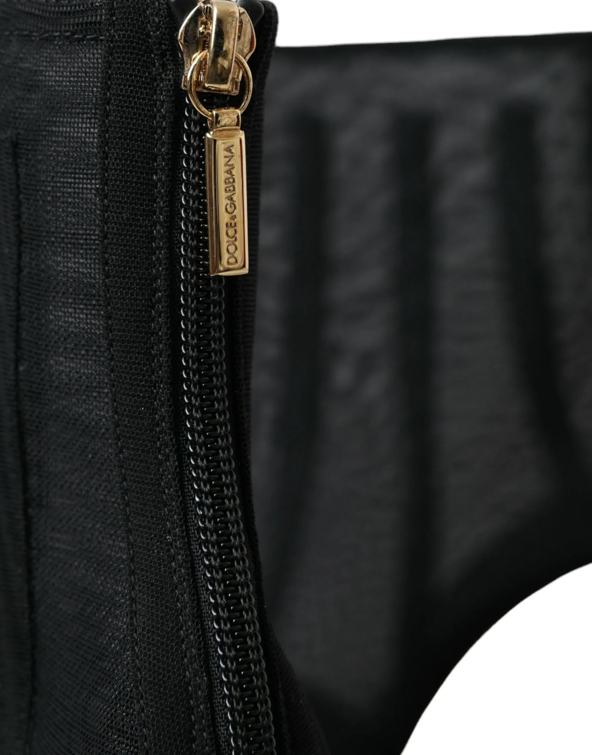 Dolce & Gabbana Black Mesh Stiletto Heels Ankle Boots Shoes - Zeiniez