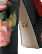 Dolce & Gabbana Multicolor Floral Crystal Platform Sandals Shoes - Zeiniez