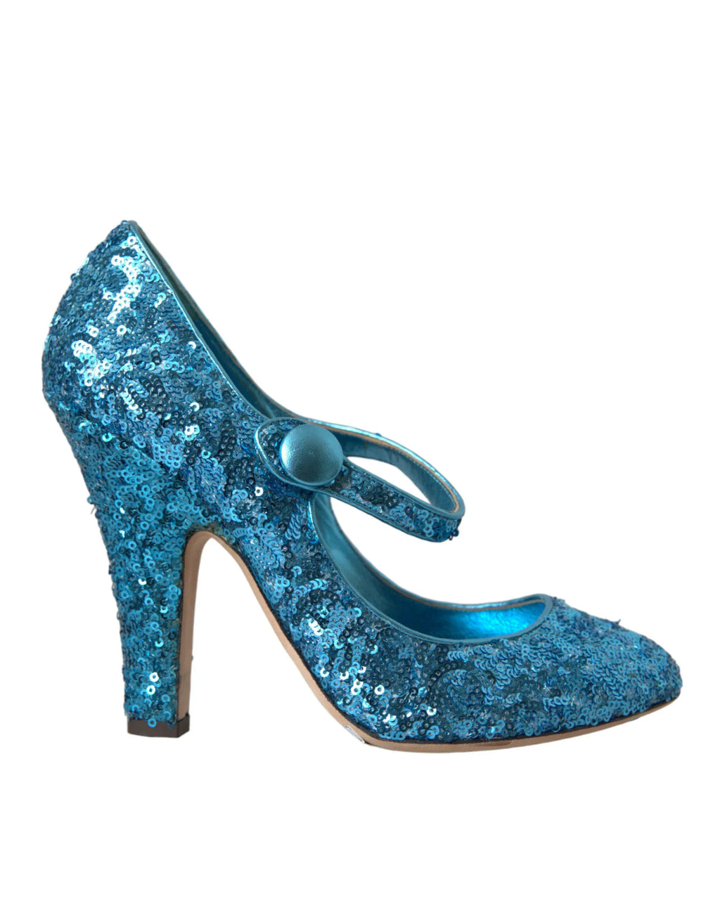 Dolce & Gabbana Blue Sequin Mary Jane Pumps High Heels Shoes - Zeiniez
