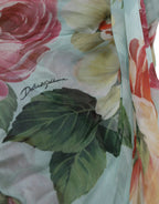 Dolce & Gabbana Blue Floral Print Tiered Long Maxi Dress - Zeiniez