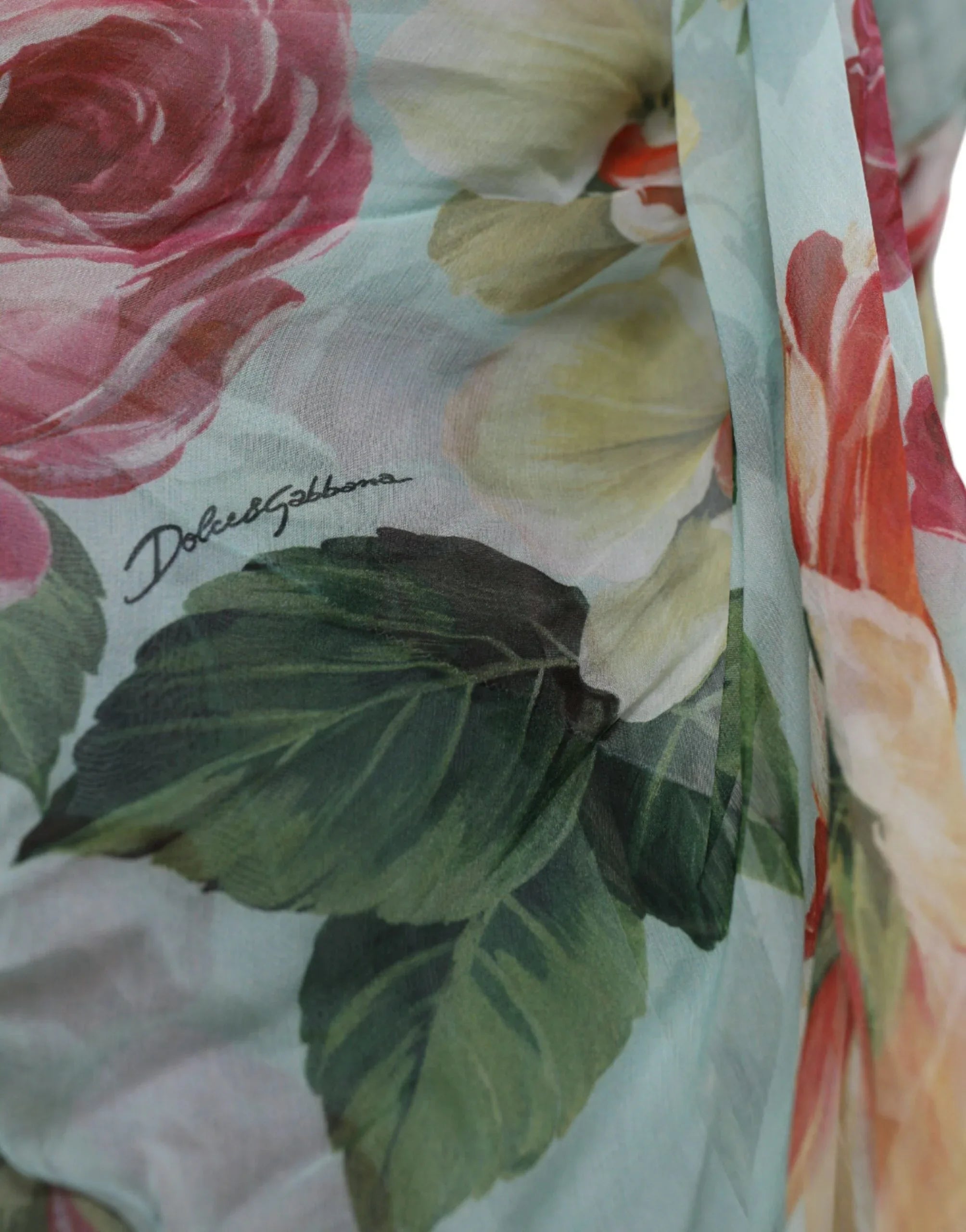 Dolce & Gabbana Blue Floral Print Tiered Long Maxi Dress - Zeiniez