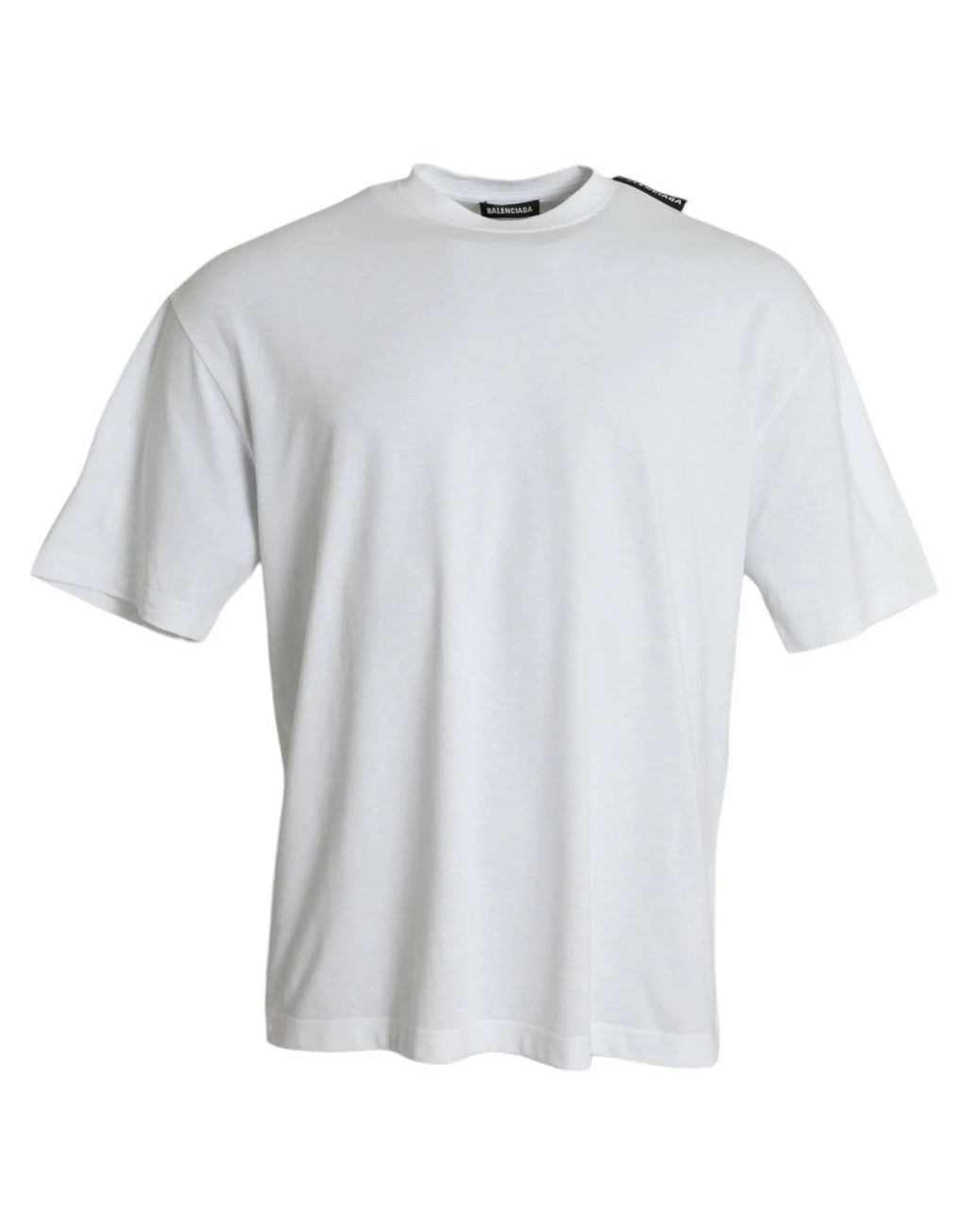 Balenciaga Off White Cotton Jersey Round Neck T-shirt - Zeiniez