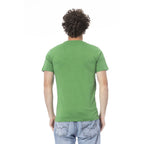 Cavalli Class Green Cotton Men T-Shirt - Zeiniez