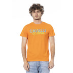 Cavalli Class Orange Cotton Men T-Shirt - Zeiniez