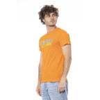 Cavalli Class Orange Cotton Men T-Shirt - Zeiniez