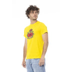Cavalli Class Yellow Cotton Men T-Shirt - Zeiniez