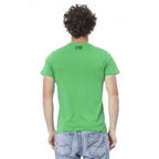 Cavalli Class Green Cotton Men T-Shirt - Zeiniez