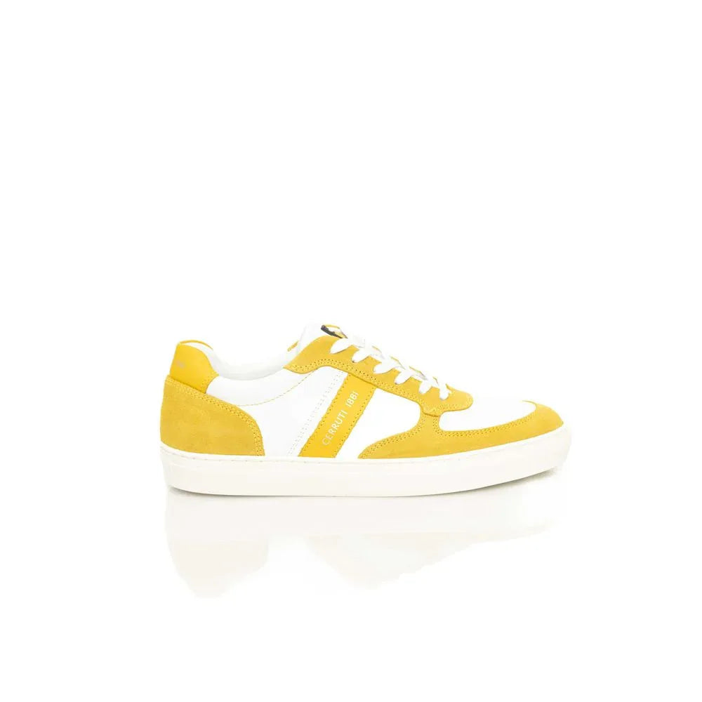 Cerruti 1881 Yellow Cowhide Men Sneaker - Zeiniez