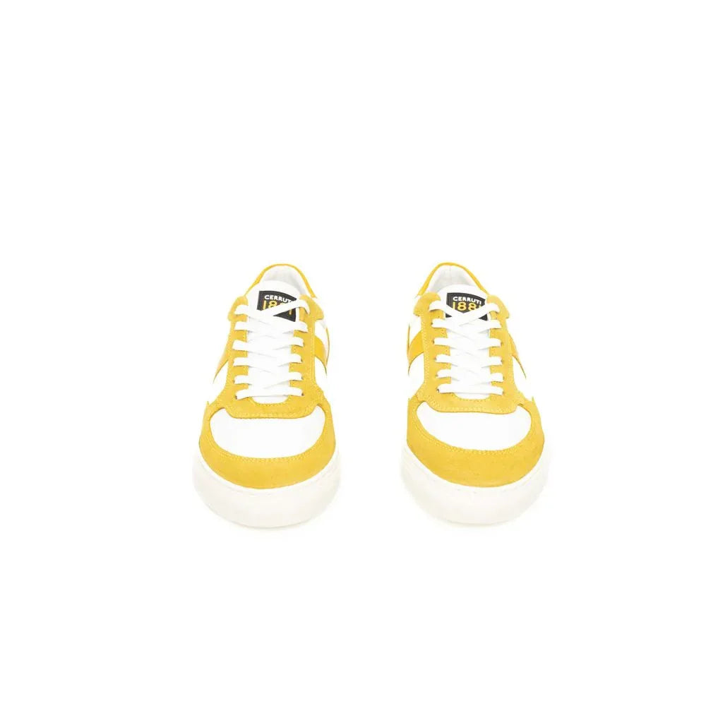 Cerruti 1881 Yellow Cowhide Men Sneaker - Zeiniez