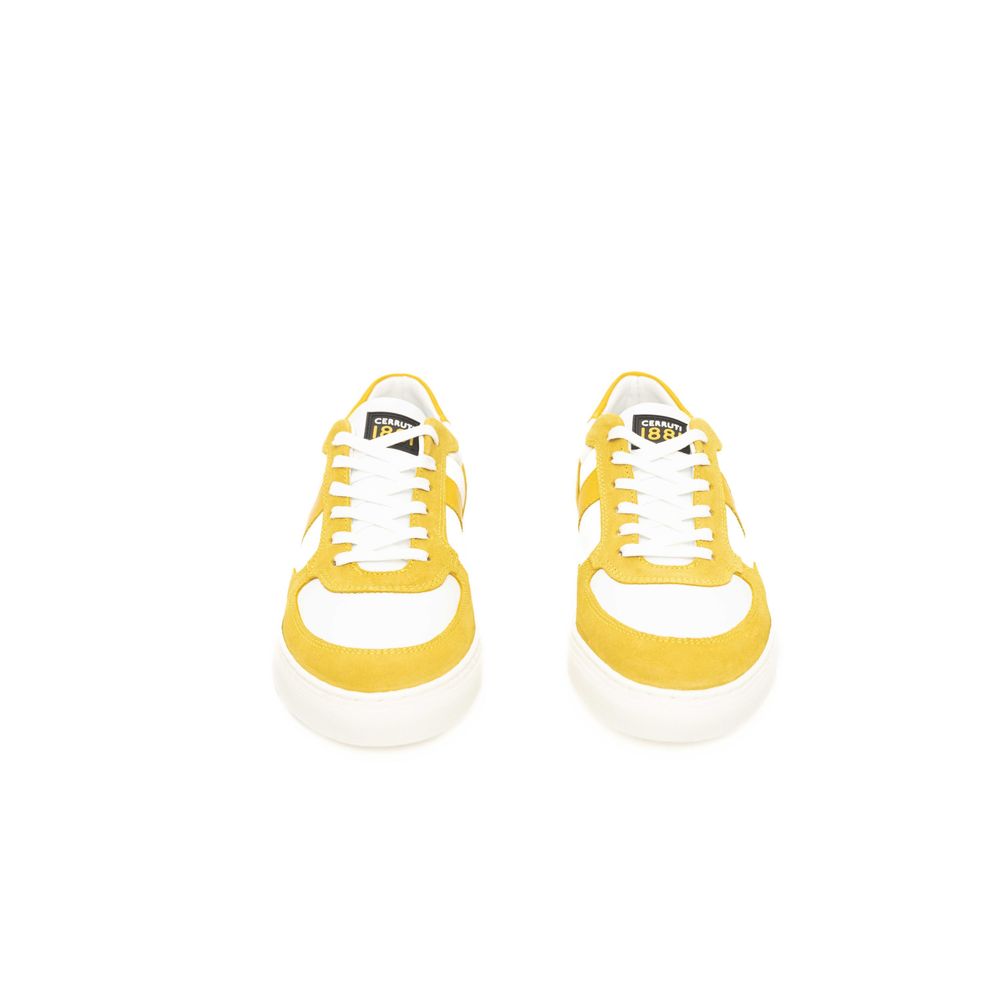 Cerruti 1881 Yellow Cowhide Men Sneaker Cerruti 1881