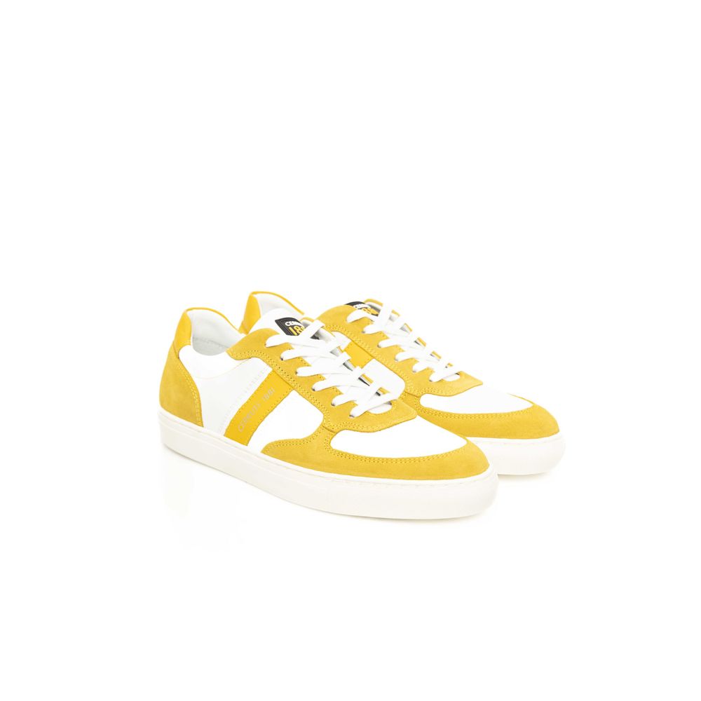 Cerruti 1881 Yellow Cowhide Men Sneaker Cerruti 1881