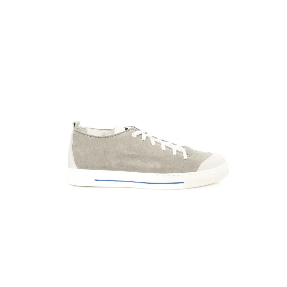 Cerruti 1881 Gray Cowhide Men Sneaker - Zeiniez