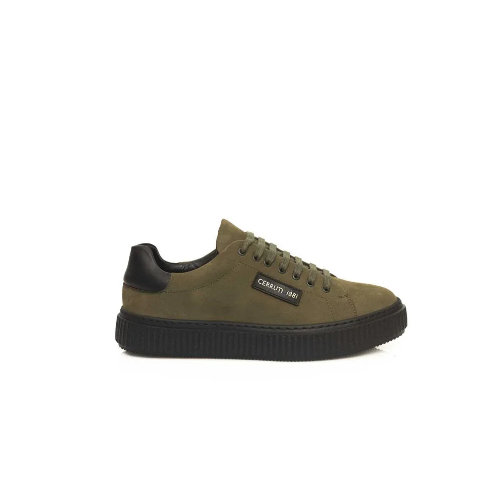 Cerruti 1881 Green Cowhide Men Sneaker - Zeiniez