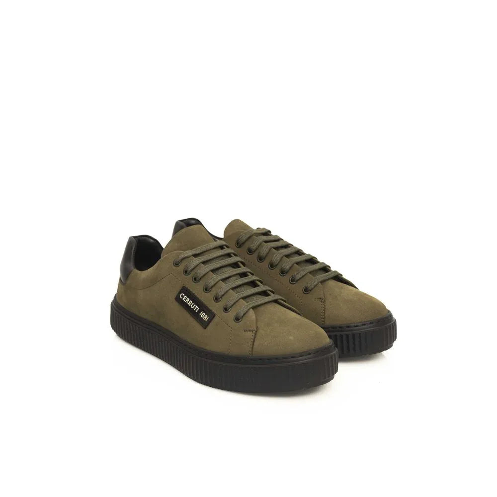 Cerruti 1881 Green Cowhide Men Sneaker - Zeiniez