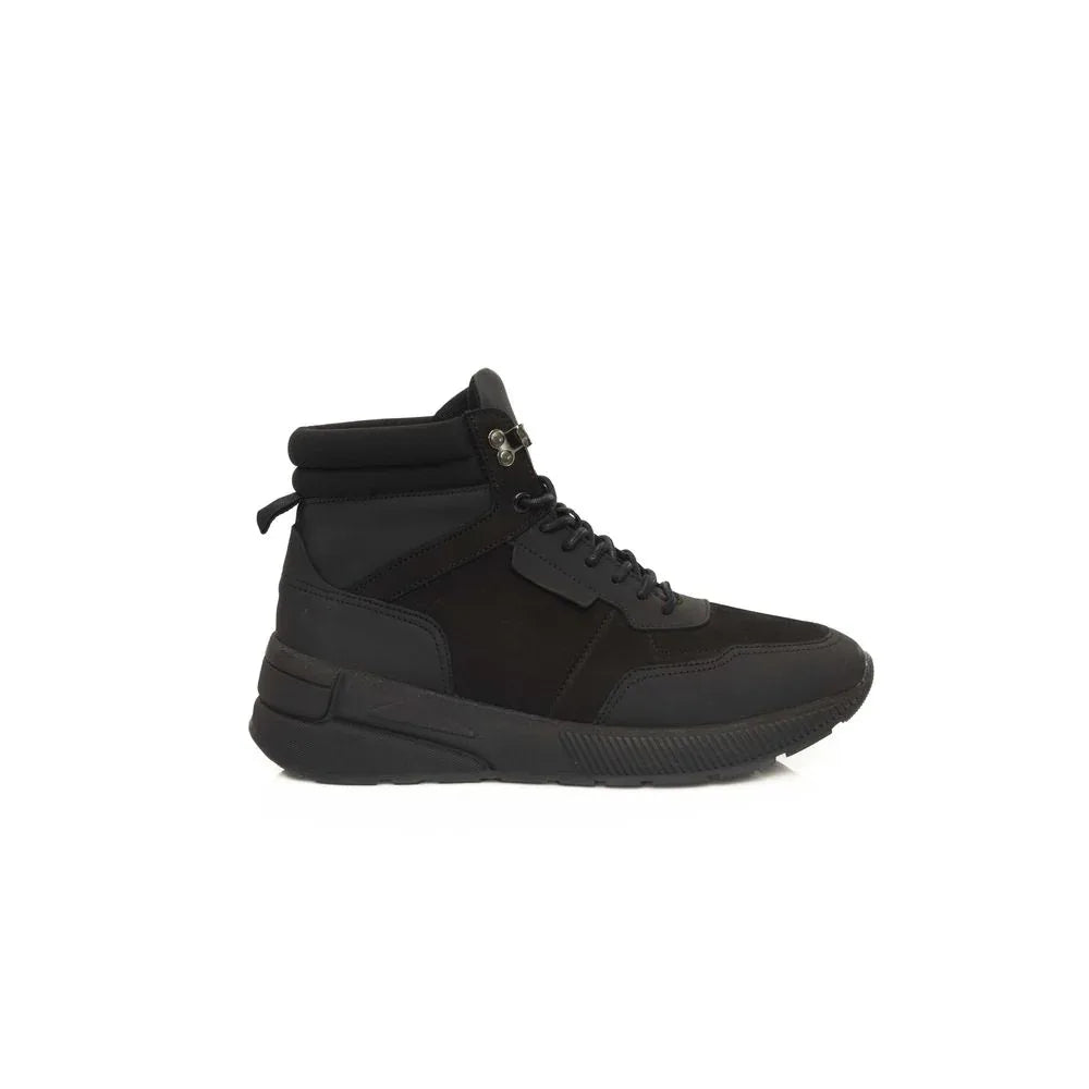 Cerruti 1881 Black Cowhide Men's High Sneaker - Zeiniez