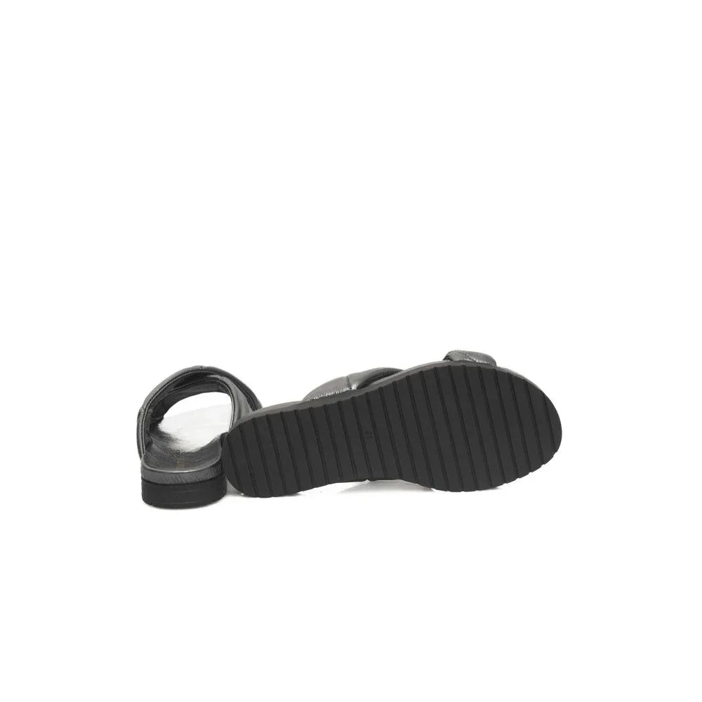 Cerruti 1881 Gray Lambskin Women Sandal - Zeiniez