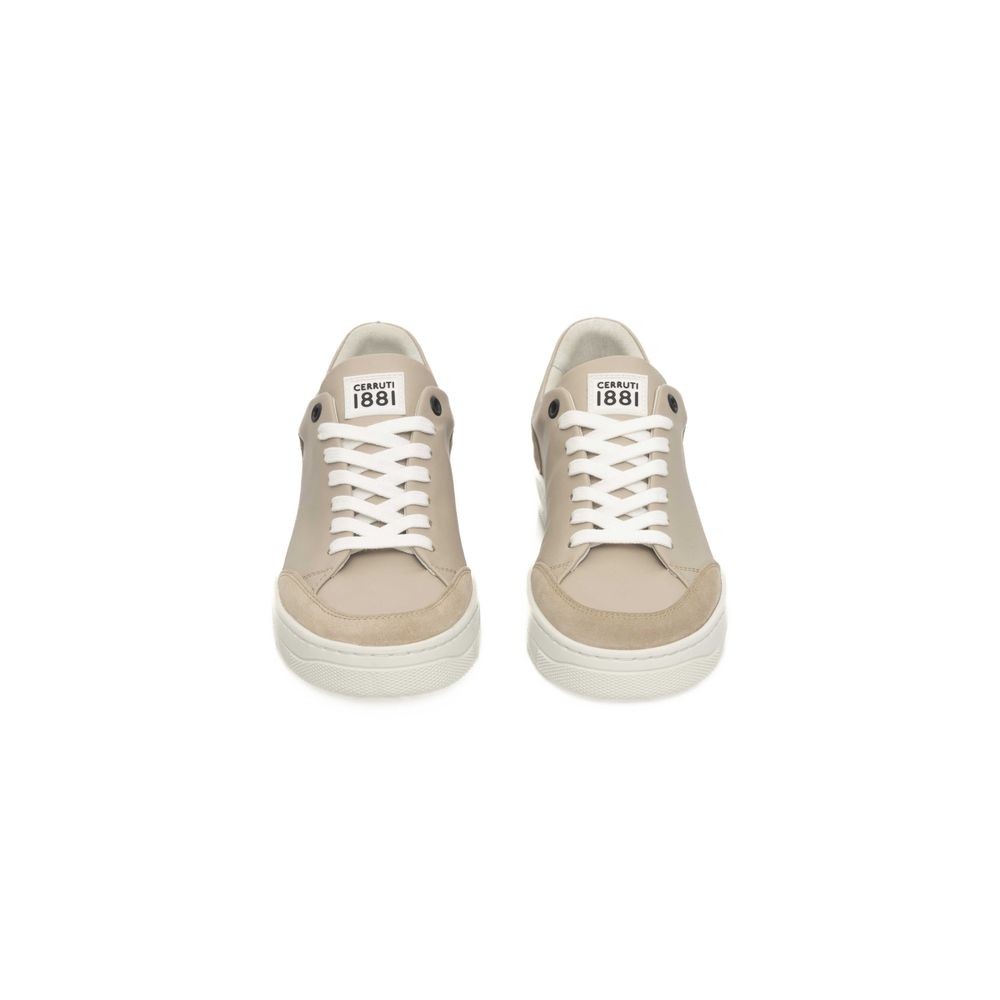 Cerruti 1881 Beige Cowhide Women Platform Sneaker - Zeiniez