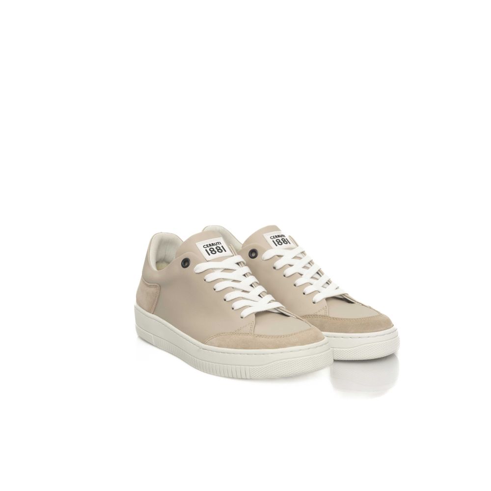 Cerruti 1881 Beige Cowhide Women Platform Sneaker - Zeiniez
