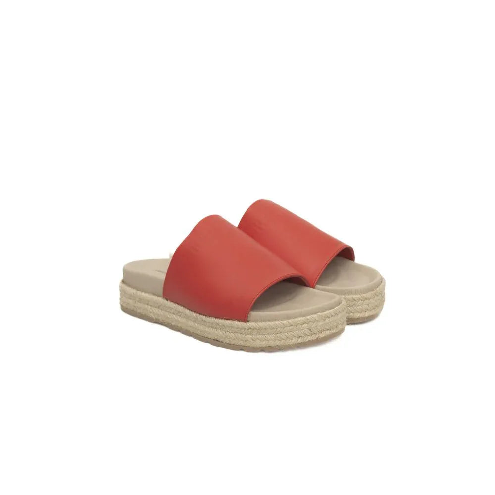 Cerruti 1881 Red Calfskin Women Sandal - Zeiniez
