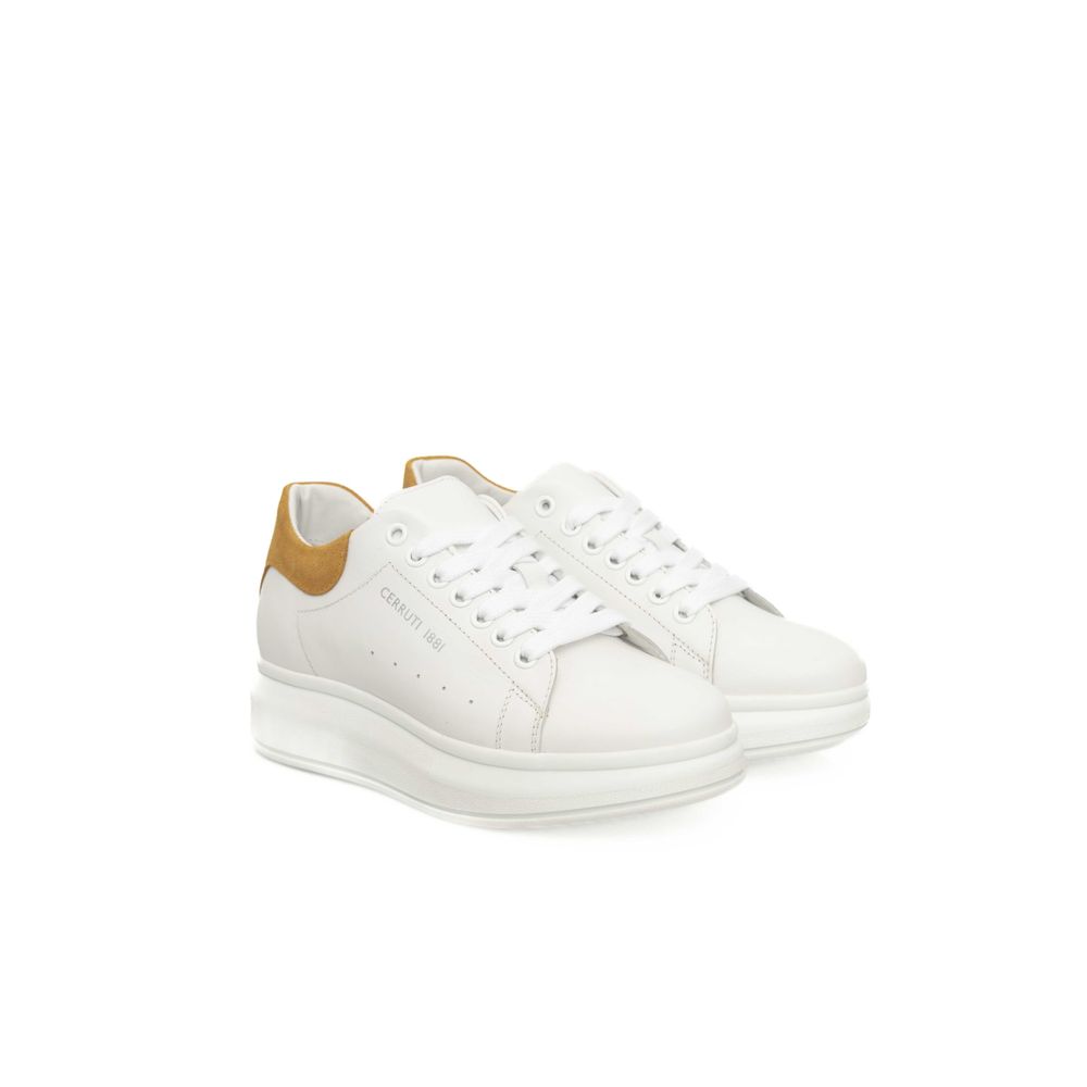 Cerruti 1881 White Leather Women Sneaker - Zeiniez