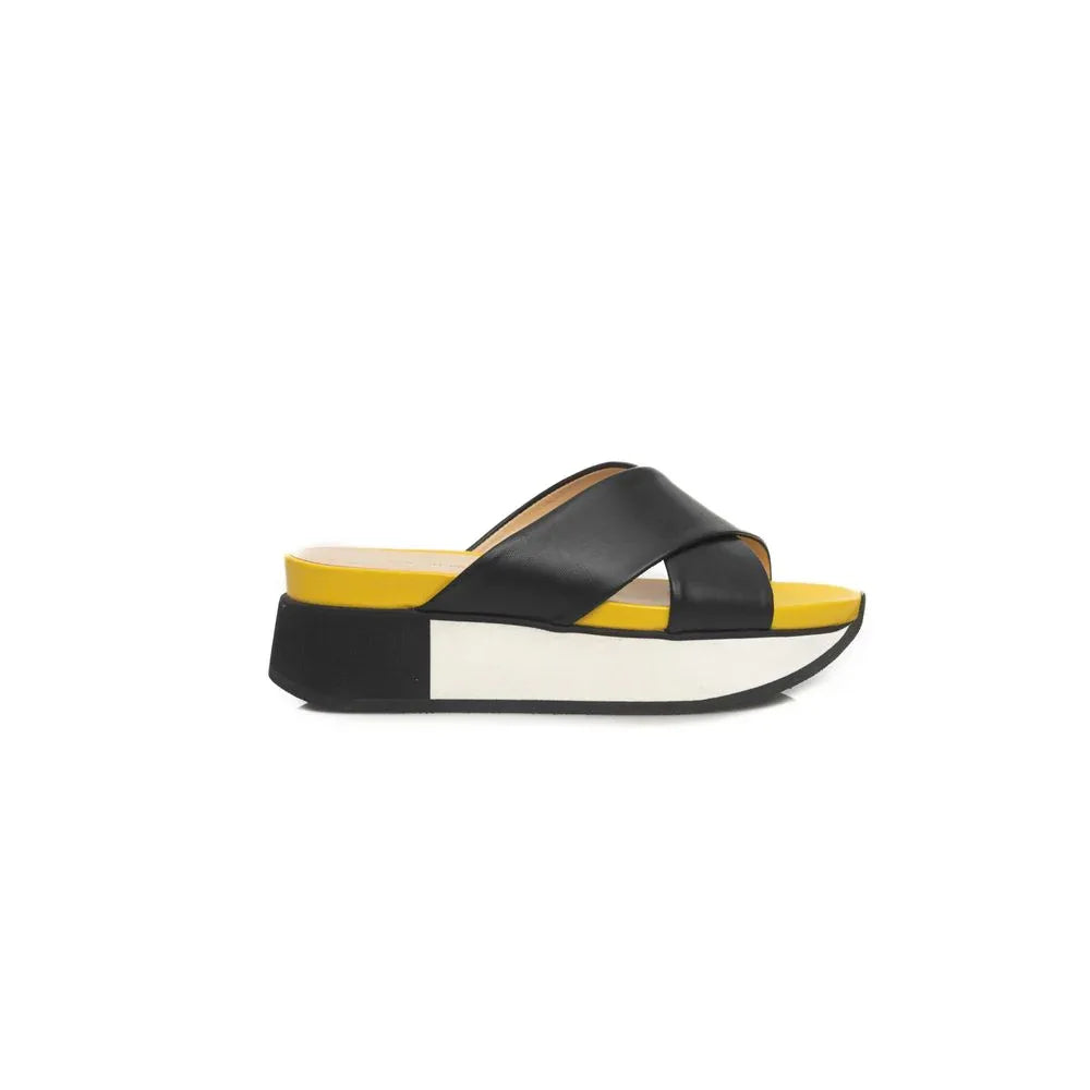 Cerruti 1881 Black Calfskin Women Sandal - Zeiniez