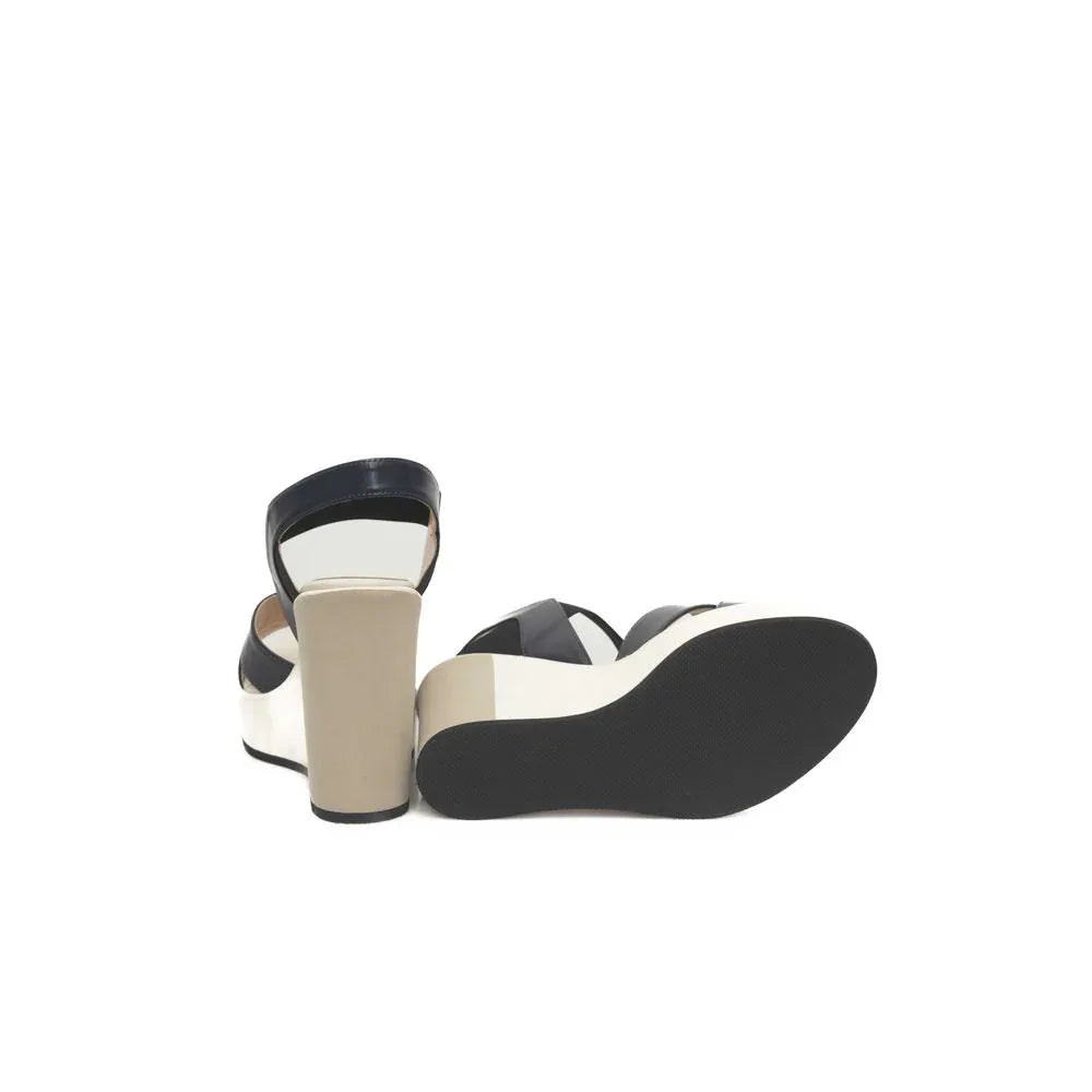 Cerruti 1881 Blue Calfskin Women Sandal - Zeiniez