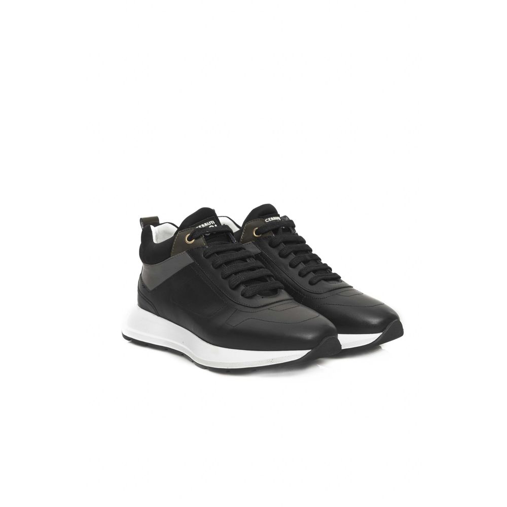 Cerruti 1881 Black Leather Women Sneaker - Zeiniez