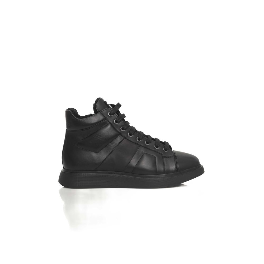 Cerruti 1881 Black Leather Women Sneaker - Zeiniez