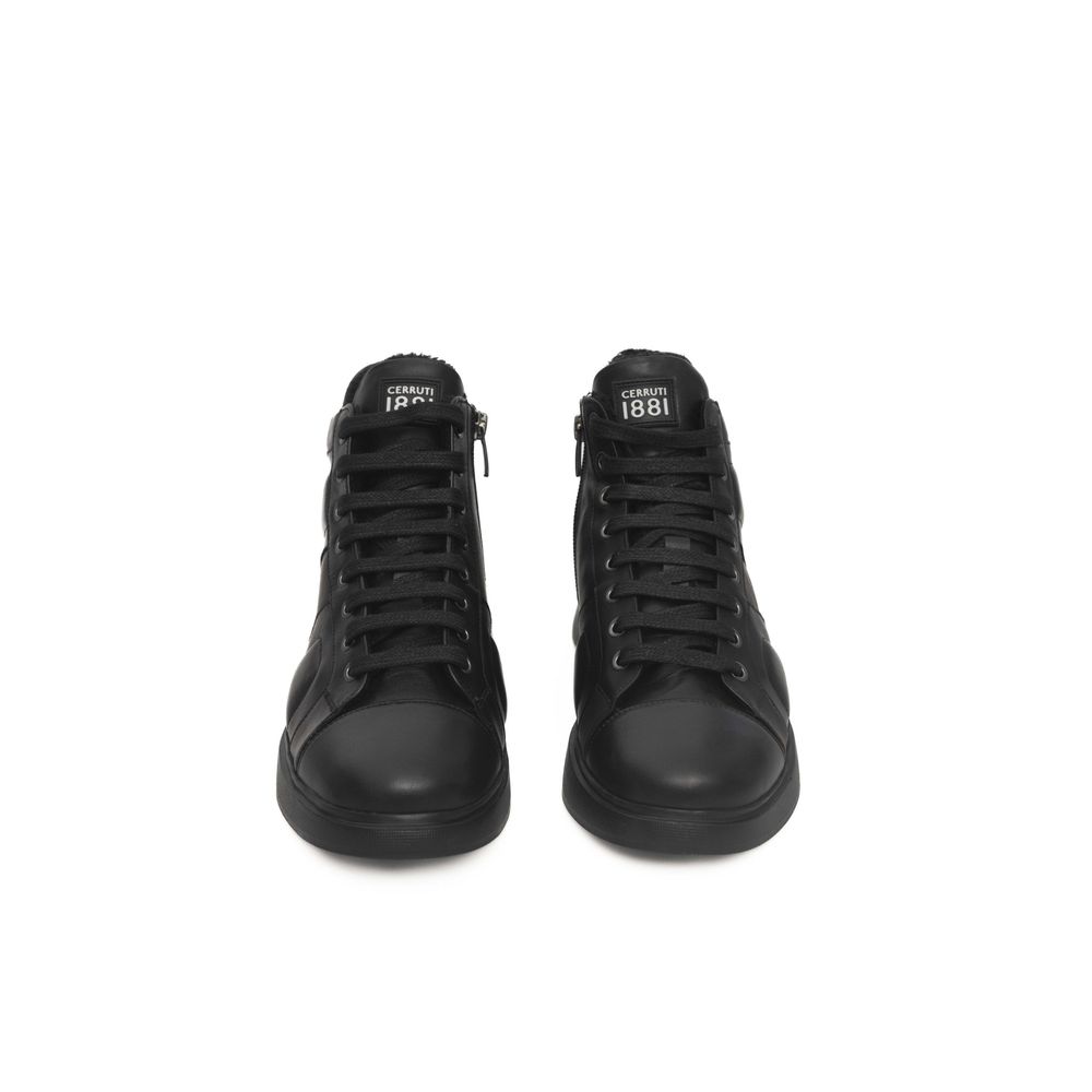 Cerruti 1881 Black Leather Women Sneaker - Zeiniez