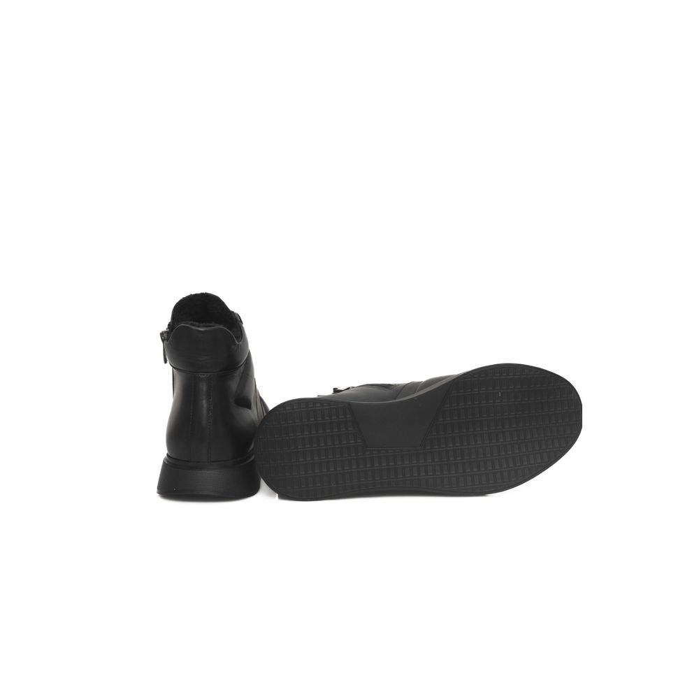 Cerruti 1881 Black Leather Women Sneaker - Zeiniez