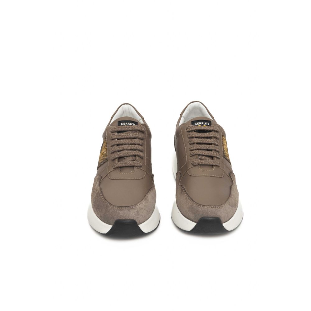 Cerruti 1881 Beige Cowhide Women Sneaker - Zeiniez