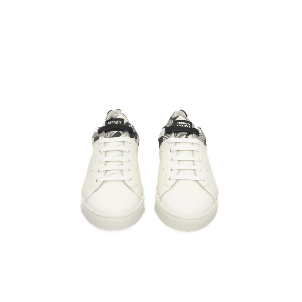 Cerruti 1881 White Calfskin Men Sneaker - Zeiniez
