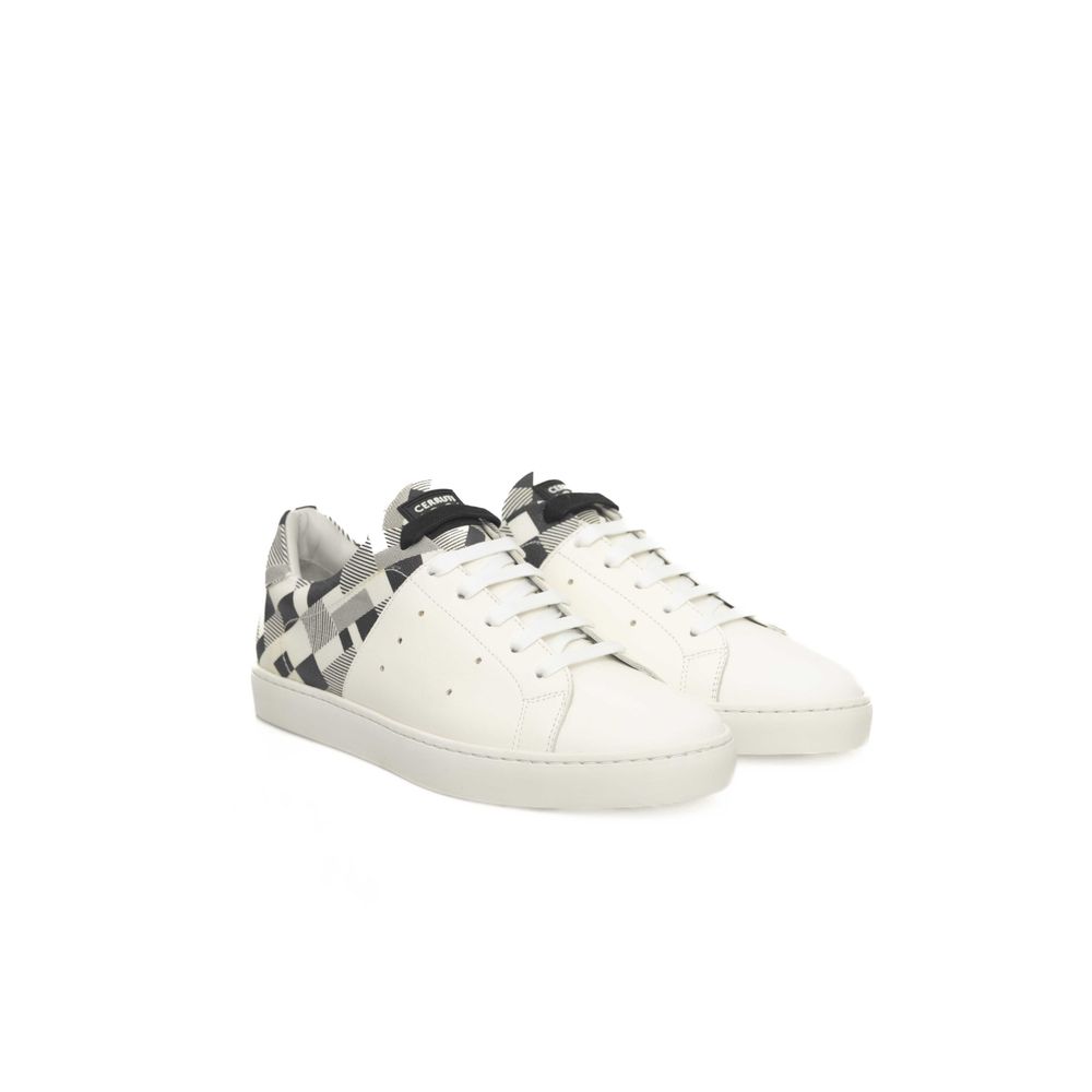 Cerruti 1881 White Calfskin Men Sneaker - Zeiniez