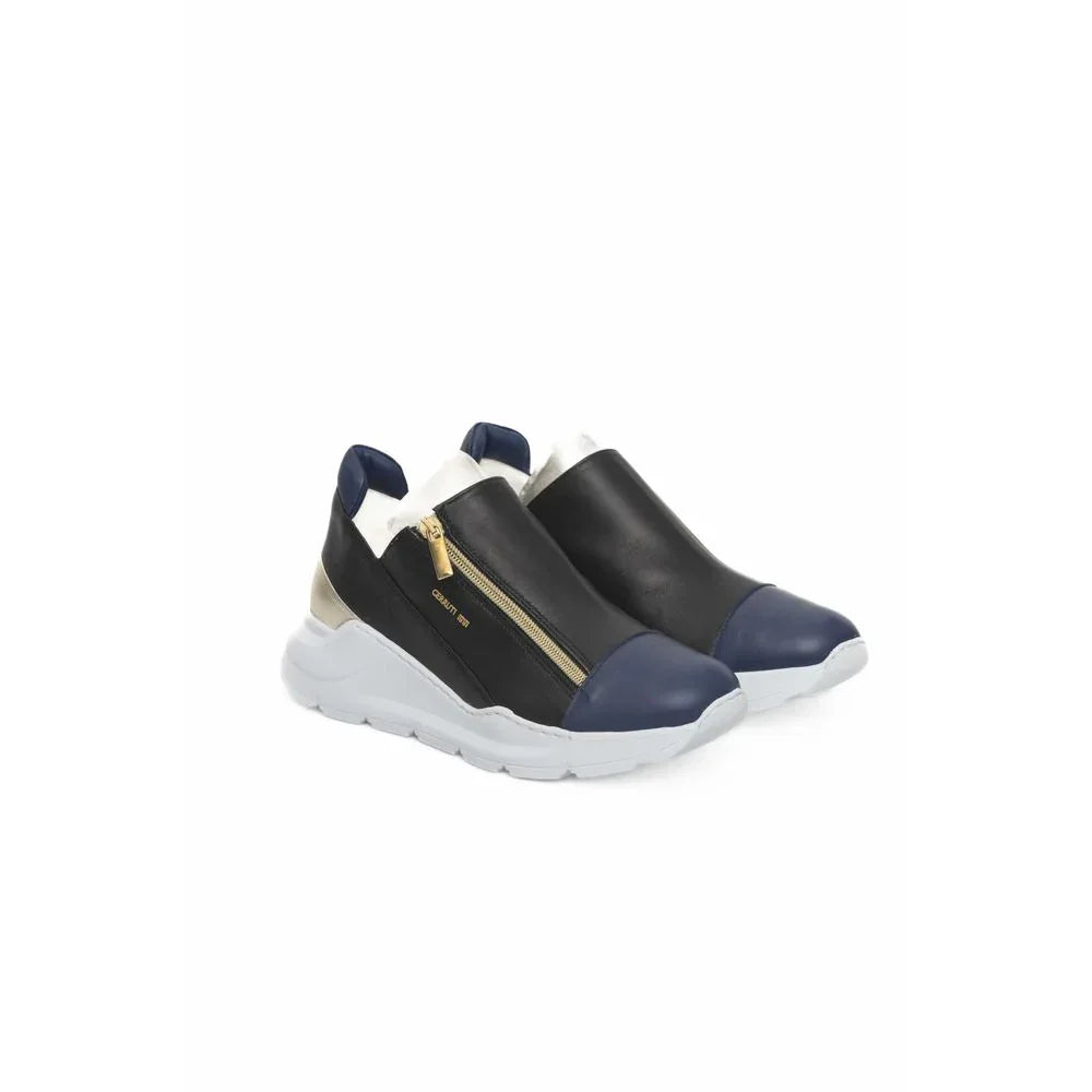 Cerruti 1881 Black Goatskin Women Sneaker - Zeiniez