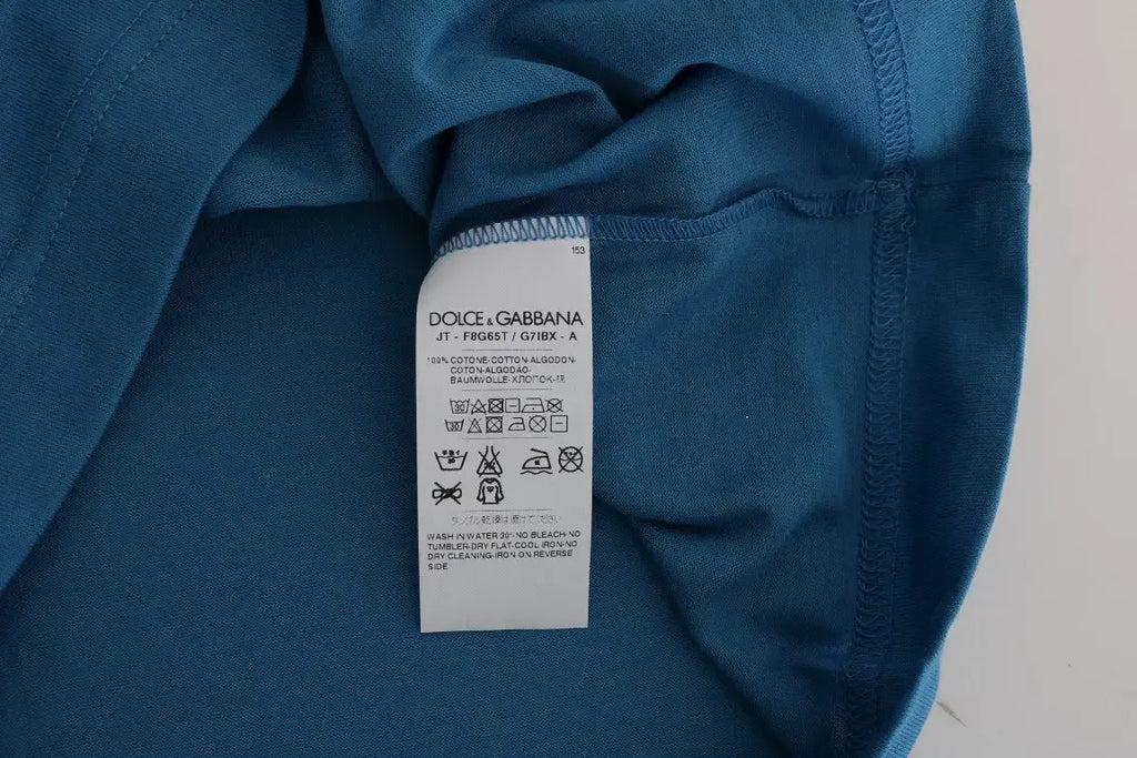 Dolce & Gabbana Blue Cotton 2017 Motive T-Shirt - Zeiniez