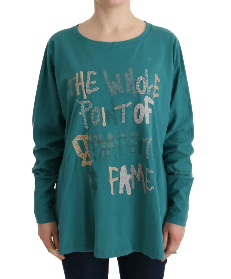 John Galliano Green Cotton Oversized Sweater - Zeiniez