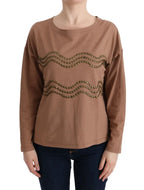 John Galliano Brown Cotton Studded Sweater - Zeiniez