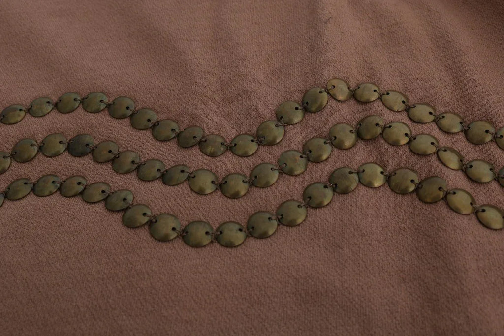 John Galliano Brown Cotton Studded Sweater - Zeiniez