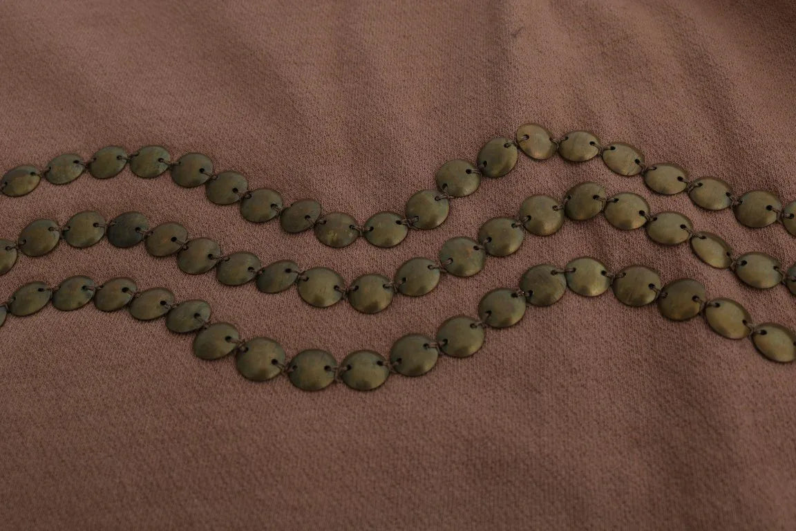 John Galliano Brown Cotton Studded Sweater - Zeiniez