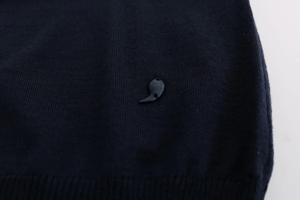 MARGHI LO' Blue Wool Long Sleeve Shift Dress - Zeiniez