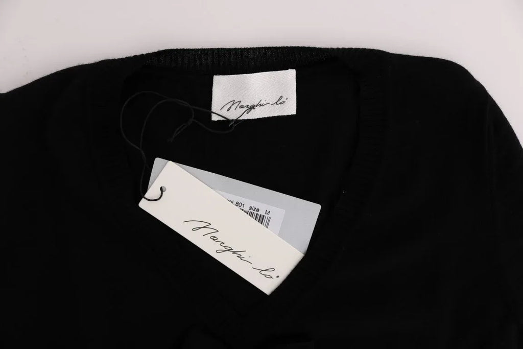 MARGHI LO' Black Wool Long Sleeve Shift Dress - Zeiniez