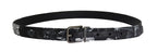 Dolce & Gabbana Black Cayman Linen Leather Belt - Zeiniez