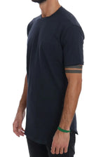 Daniele Alessandrini Blue Cotton Crewneck T-Shirt - Zeiniez