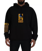 Dolce & Gabbana Black Cotton Logo Hooded Sweatshirt Sweater - Zeiniez