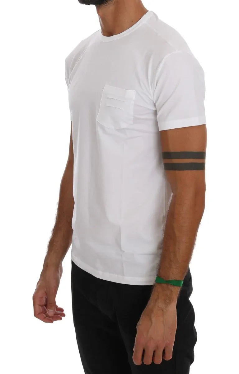 Daniele Alessandrini White Cotton Crewneck T-Shirt - Zeiniez